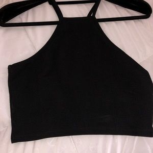 F21 Black Halter Top